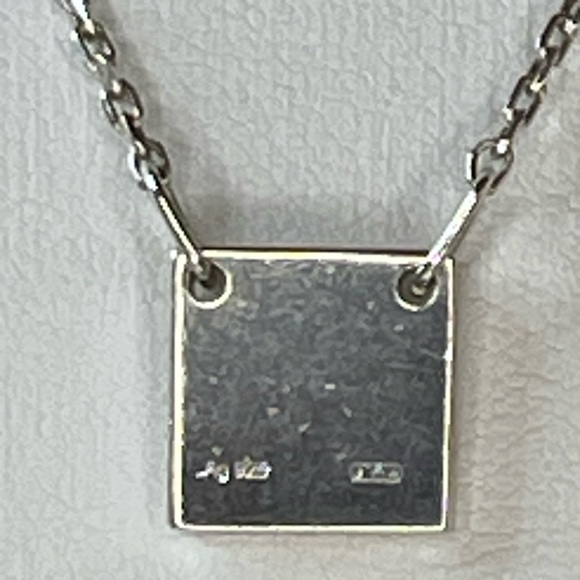 GUCCI Logo 925 Sterling Silver Pendant Necklace - Picture 3 of 7